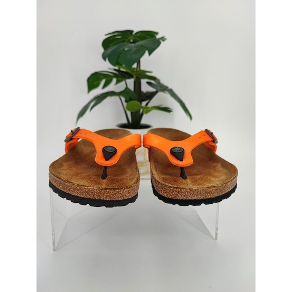 Birkenstock Women's Orange Strap Thong Sandals Size 7 US - Picture 2 of 9